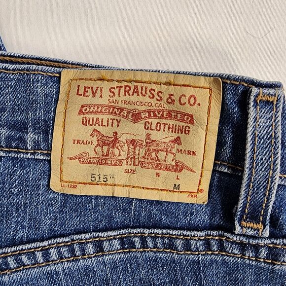 Levi’s Womens Jean Size 12M 515 Nouveau Bootcut Stretch Regular Fit Blue Denim - Picture 6 of 10